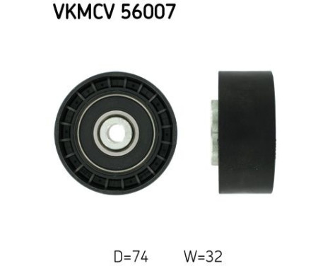 Rouleau de guidage/rouleau de renvoi, courroie trapézoïdale Poly VKMCV 56007 SKF