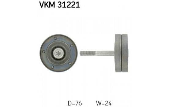 Poulie renvoi/transmission, courroie trapézoïdale à nervures VKM 31221 SKF