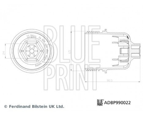 Couvercle, boîtier du filtre à huile Blue Print Solution