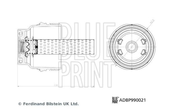 Couvercle, boîtier du filtre à huile Blue Print Solution, Image 2