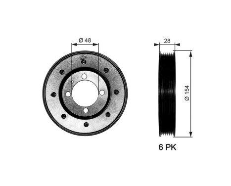 Poulie, vilebrequin DriveAlign®