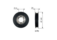 Poulie, vilebrequin DriveAlign®