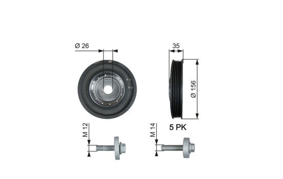 Poulie, vilebrequin DriveAlign®