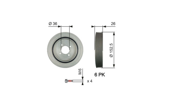 Poulie, vilebrequin DriveAlign®