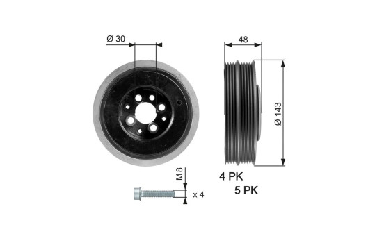 Poulie, vilebrequin DriveAlign®