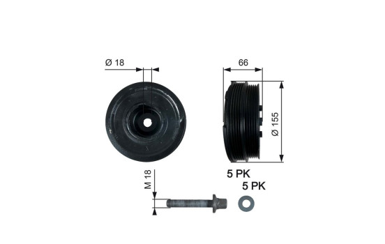 Poulie, vilebrequin DriveAlign®