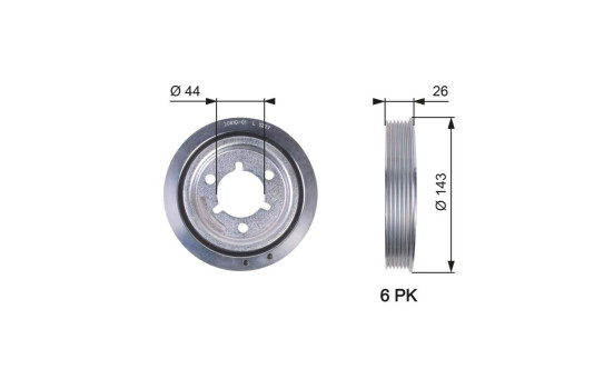 Poulie, vilebrequin DriveAlign®