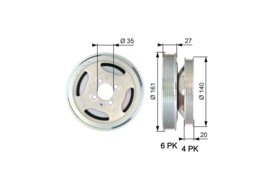 Poulie, vilebrequin DriveAlign®