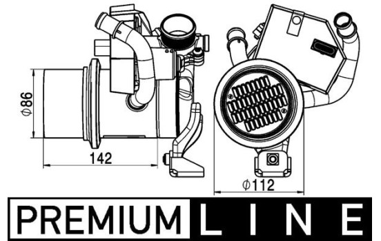 Radiateur, réaspiration des gaz d'échappement BEHR *** PREMIUM LINE ***, Image 2