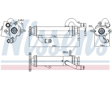 Refroidisseur, recirculation des gaz d'échappement