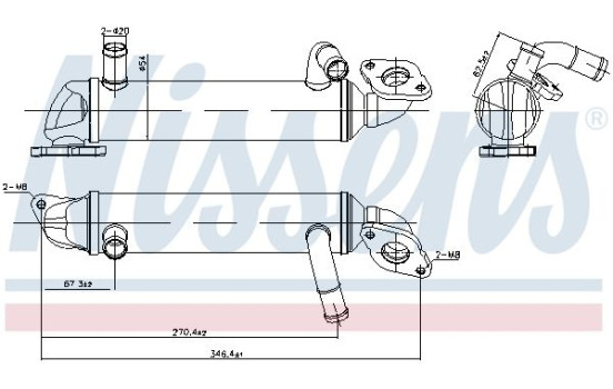 Refroidisseur, recirculation des gaz d'échappement