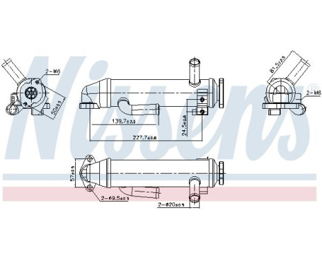 Refroidisseur, recirculation des gaz d'échappement