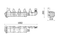 Refroidisseur, recirculation des gaz d'échappement