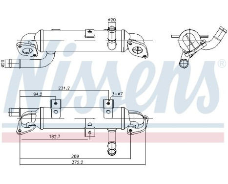 Refroidisseur, retour d'échappement