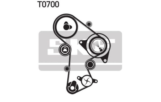 Conjunto bomba de agua + correa de distribución VKMC 01148-2 SKF, Imagen 2