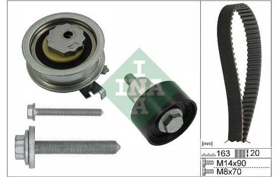 Juego de correas de distribución 530 0592 11 Ina, Imagen 2