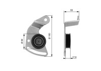 Polea tensora, correa Poly V T36018 Gates