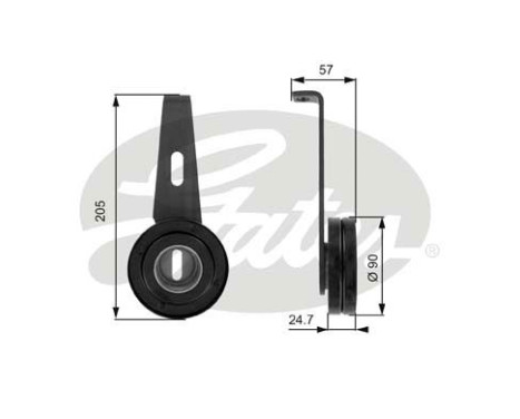 Polea tensora, correa Poly V T36028 Gates