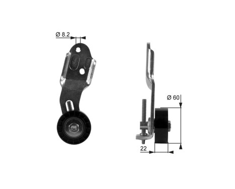 Polea tensora, correa Poly V T36108 Gates
