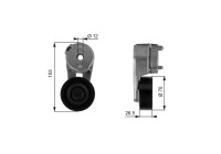 Polea tensora, correa Poly V T38163 Gates
