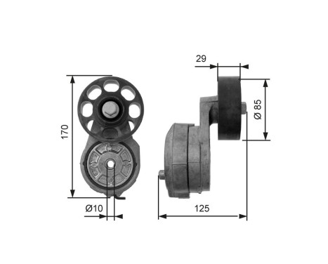 Polea tensora, correa Poly V T38425 Gates