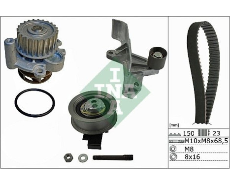 Conjunto bomba de agua + correa de distribución 530054630 Ina