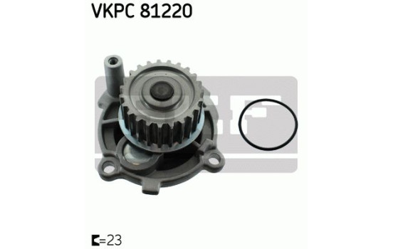 Conjunto bomba de agua + correa de distribución VKMC 01220 SKF, Imagen 2