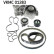 Conjunto bomba de agua + correa de distribución VKMC 01283 SKF, Miniatura 2