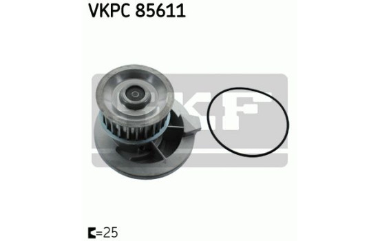 Conjunto bomba de agua + correa de distribución VKMC 05228 SKF, Imagen 3