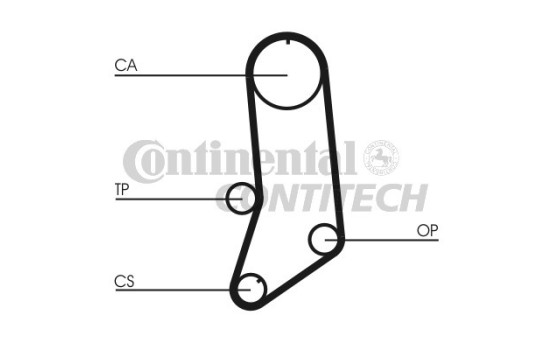 Juego de correas de distribución CT594K3 Contitech, Imagen 2