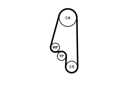 Juego de correas de distribución CT846K2 Contitech, Imagen 5