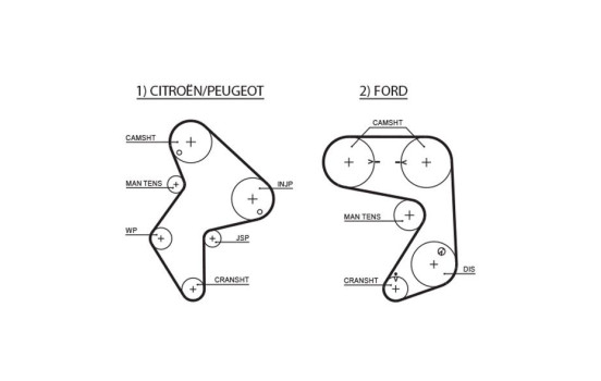 Juego de correas de distribución K015248XS Gates, Imagen 2
