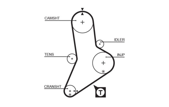 Juego de correas de distribución K015335XS Gates, Imagen 4