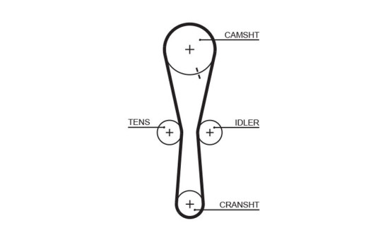 Juego de correas de distribución K015465XS Gates, Imagen 3