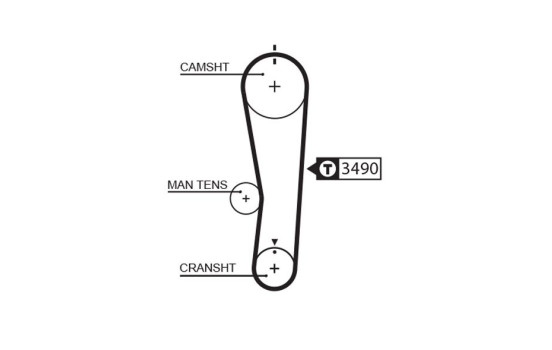 Juego de correas de distribución K015637XS Gates, Imagen 3
