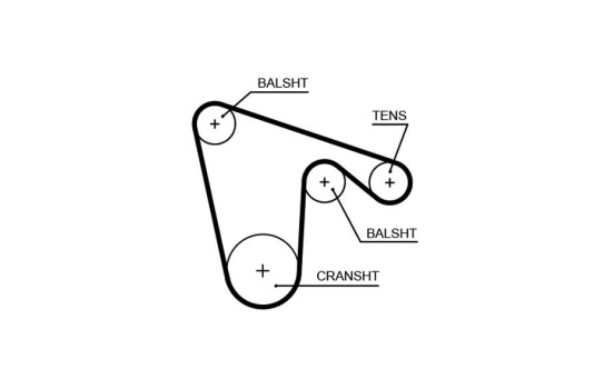 Juego de correas de distribución K075429XS Gates, Imagen 3