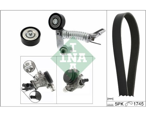 Conjunto bomba de agua + correa multi V