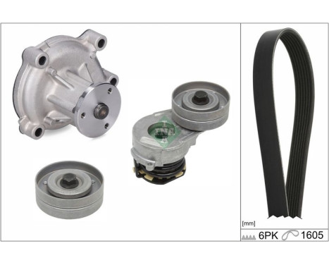 Conjunto bomba de agua + correa multi V