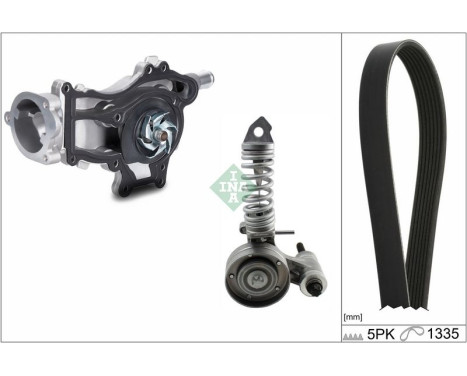 Conjunto bomba de agua + correa multi V