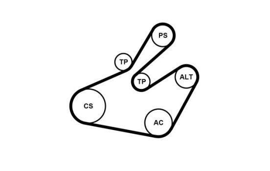 Conjunto de cinturones múltiples 6PK1468K1 Contitech, Imagen 2