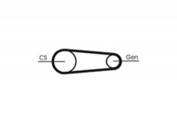Conjunto de cinturones múltiples 6PK831 ELAST T1 Contitech