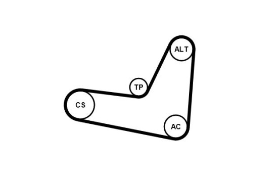 Juego de correas trapezoidales poli V 6PK1130K3 Contitech, Imagen 3