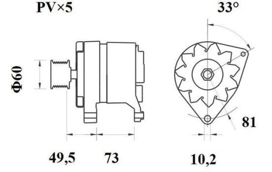Alternador Fiat 65A, Imagen 3