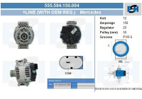 Alternador Mercedes 150A 555.594.150.004 PlusLine
