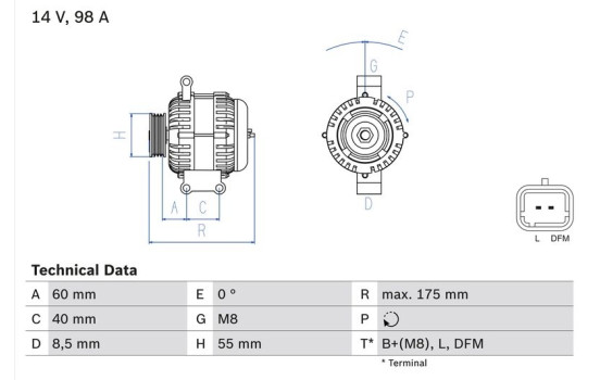 Dinamo 4185 Bosch, Imagen 2