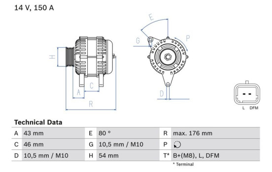 Dinamo 4736 Bosch, Imagen 2