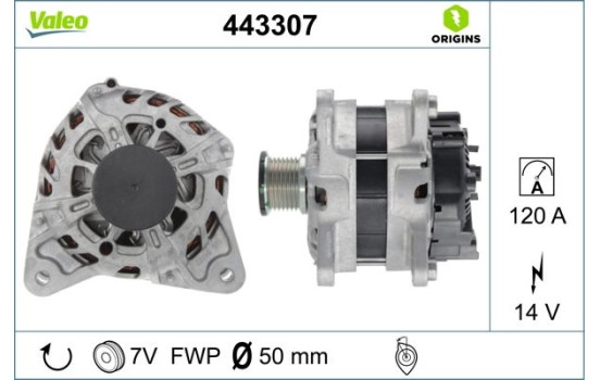 Dinamo / Alternador 443307 Valeo