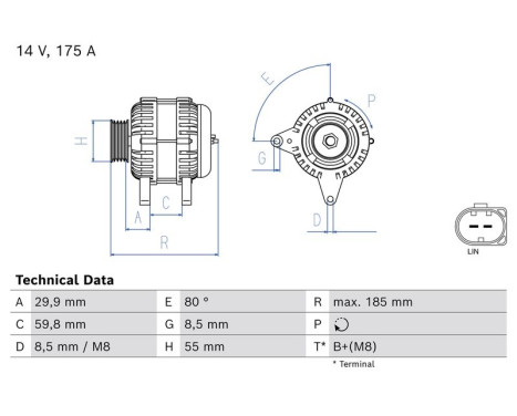Dinamo / Alternador 8180 Bosch