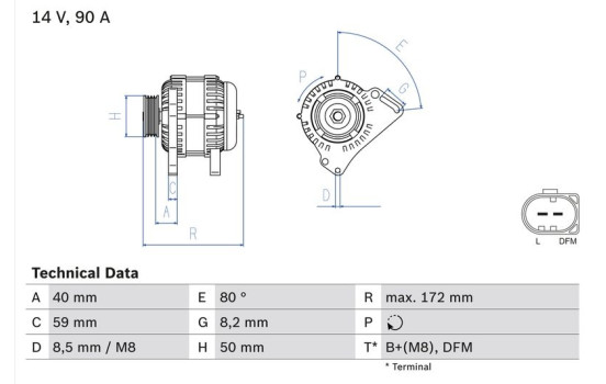 Dinamo / Alternador 8432 Bosch, Imagen 2
