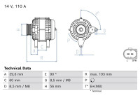 Dinamo / Alternador 8493 Bosch